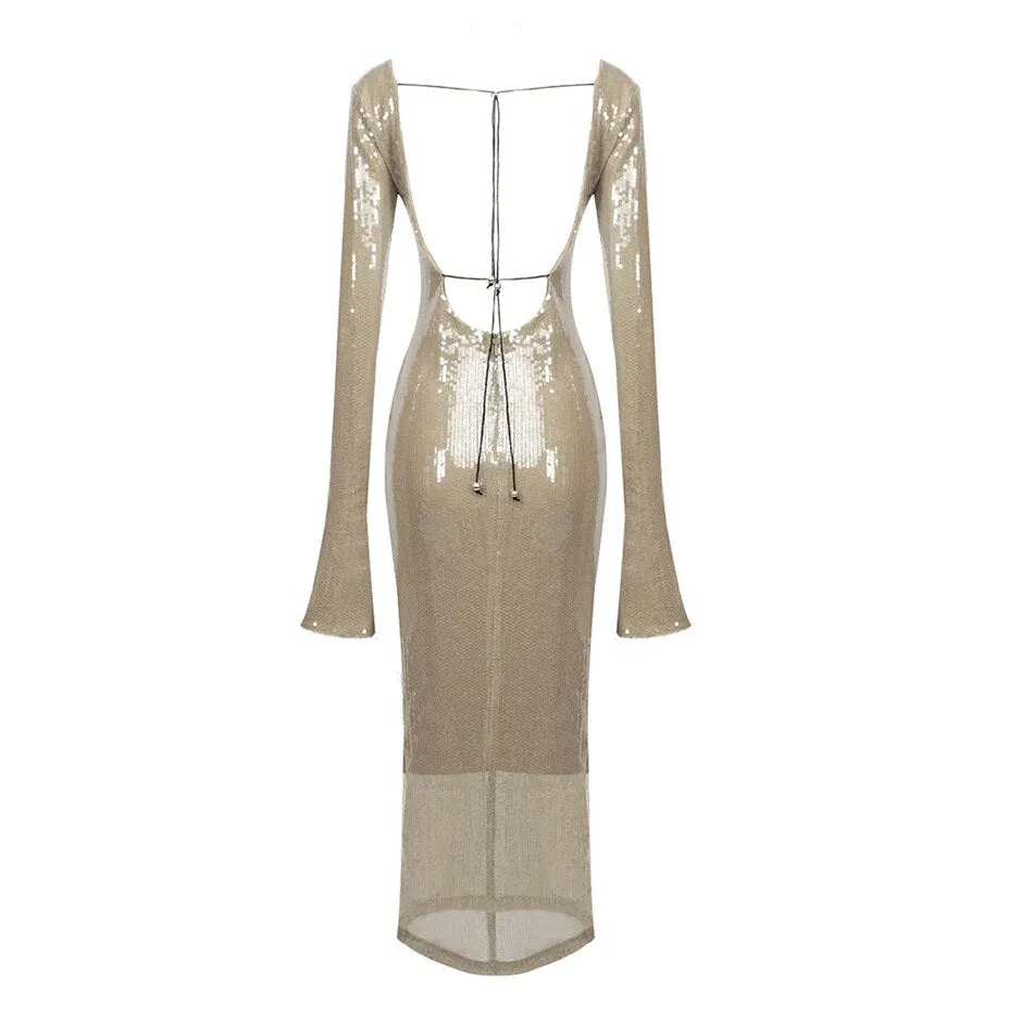 CHLOI LACE Stylish UP SEQUIN DRESS