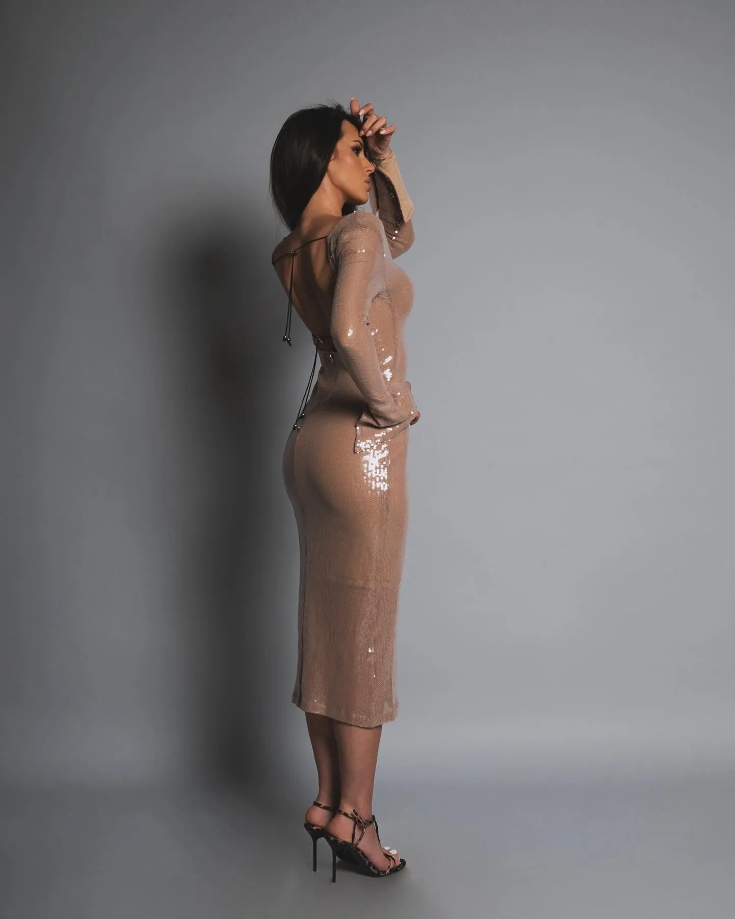 CHLOI LACE Stylish UP SEQUIN DRESS