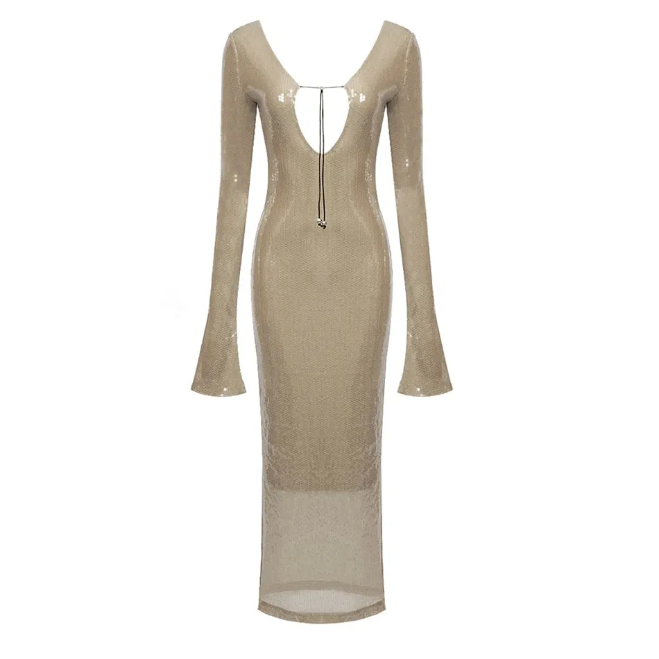 CHLOI LACE Stylish UP SEQUIN DRESS