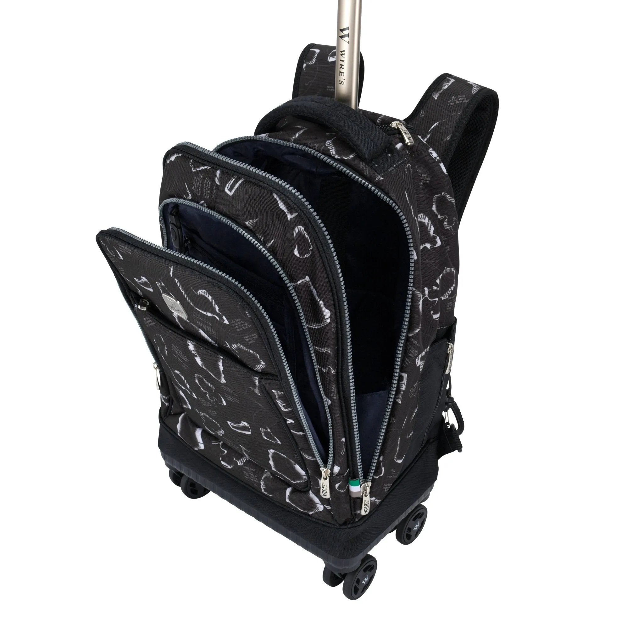 Cipher 8-Wheels School Backpack Trolley Set (Lunch bag & Pencil Case)