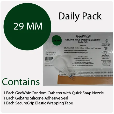 Condom Catheter 29mm GeeWhiz   Daily Pack Of 10 Condom Catheters