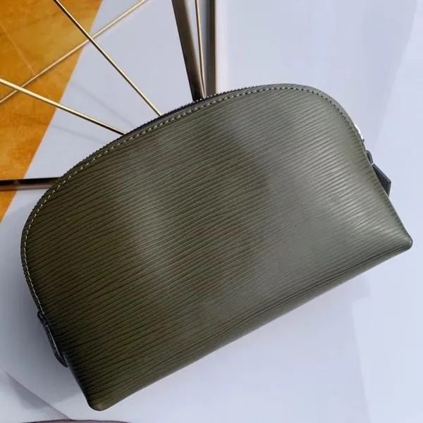 Cosmetic Pouch Pm Bag Epi Leather Army Green
