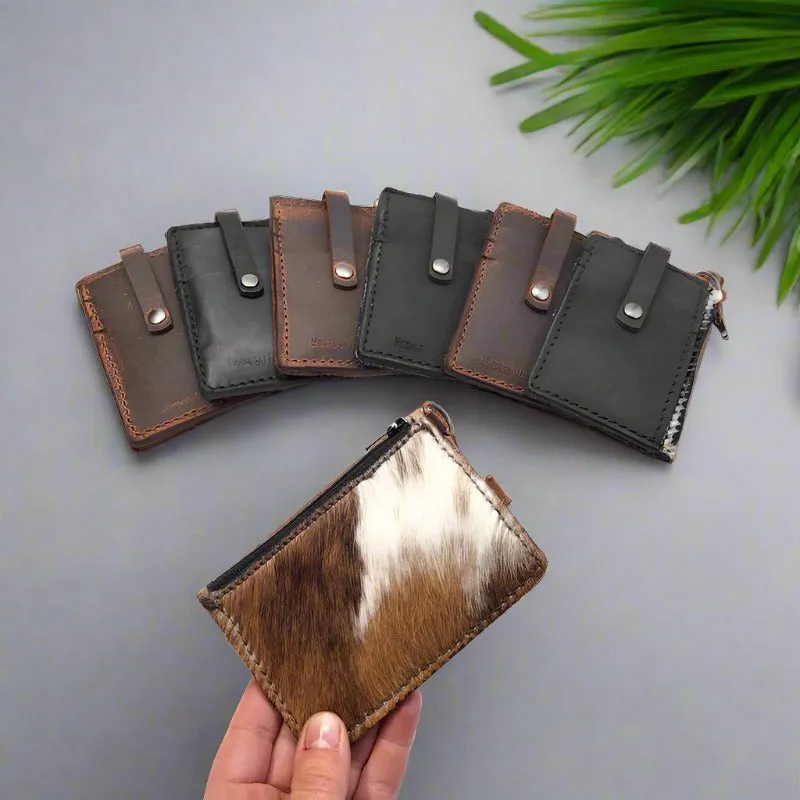 Cowhide Keychain Wallet