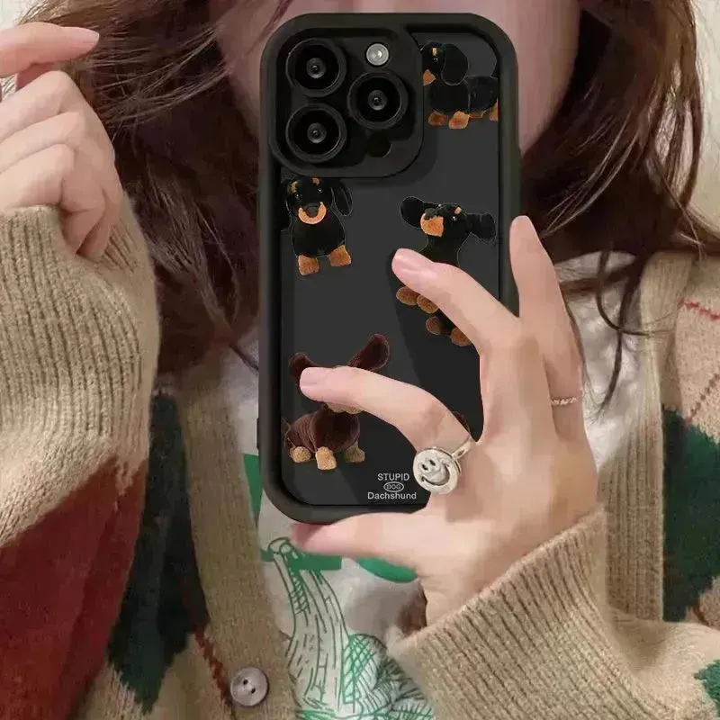 Cream Sausage Dog Phone Case