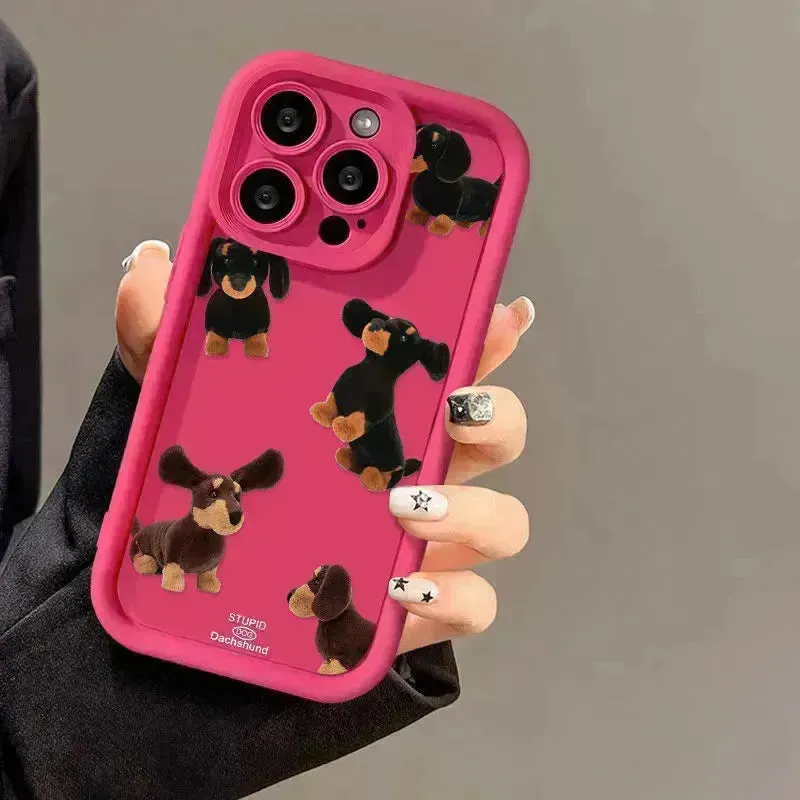 Cream Sausage Dog Phone Case