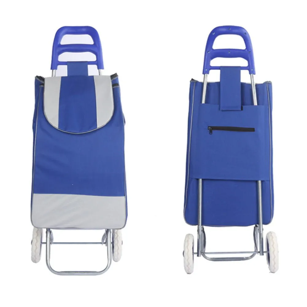 CRONY SC001 Shiping Cart Shopping Trolley Bag Folding Shopping Cart Collapsible Trolley Bag | black