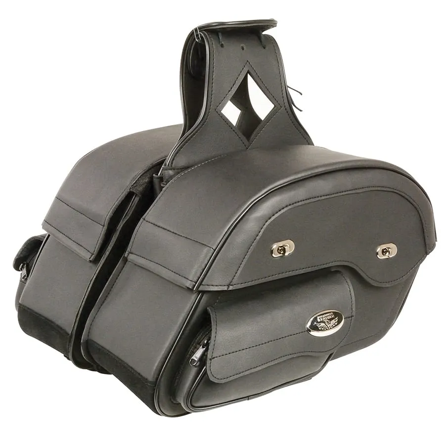 Cruiser Style Slant Pouch Throw Over Saddle Bag