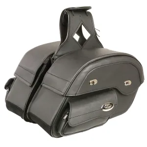 Cruiser Style Slant Pouch Throw Over Saddle Bag