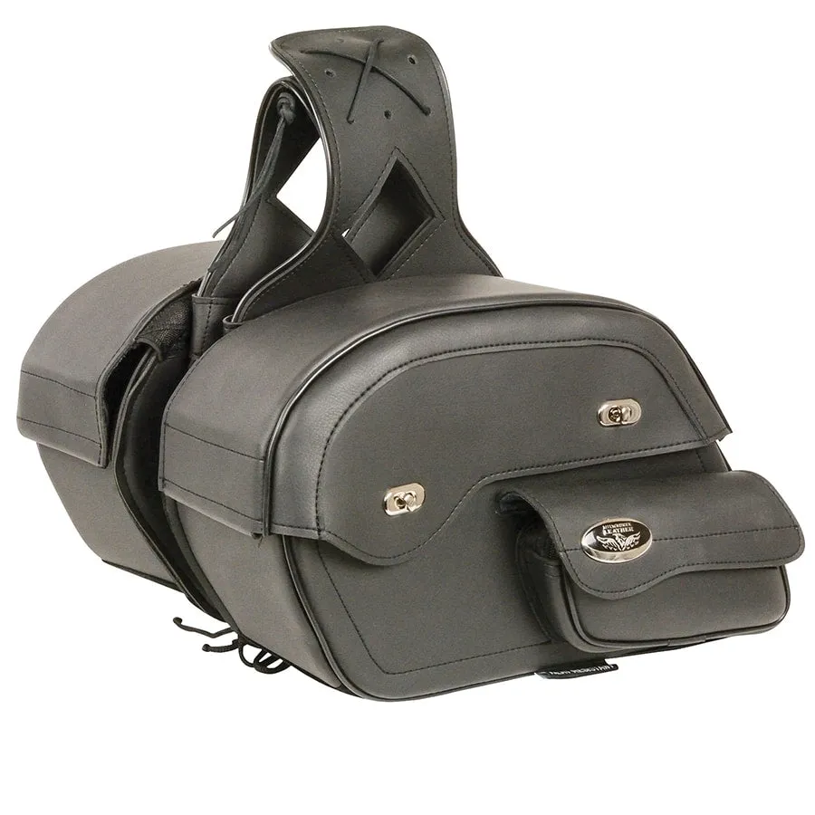 Cruiser Style Slant Pouch Throw Over Saddle Bag