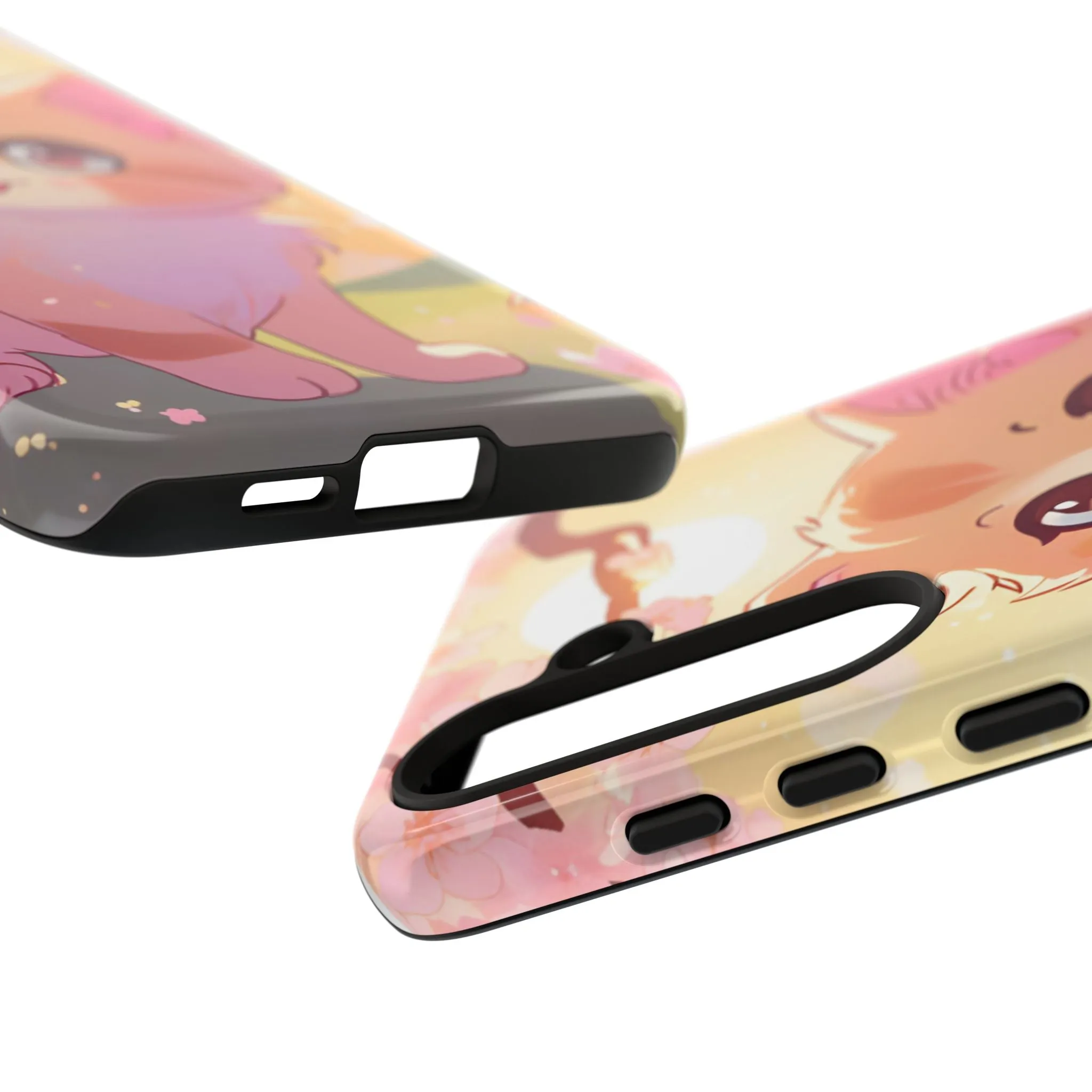 Cute Cat Tough Phone Case - Kawaii Design for Animal Lovers