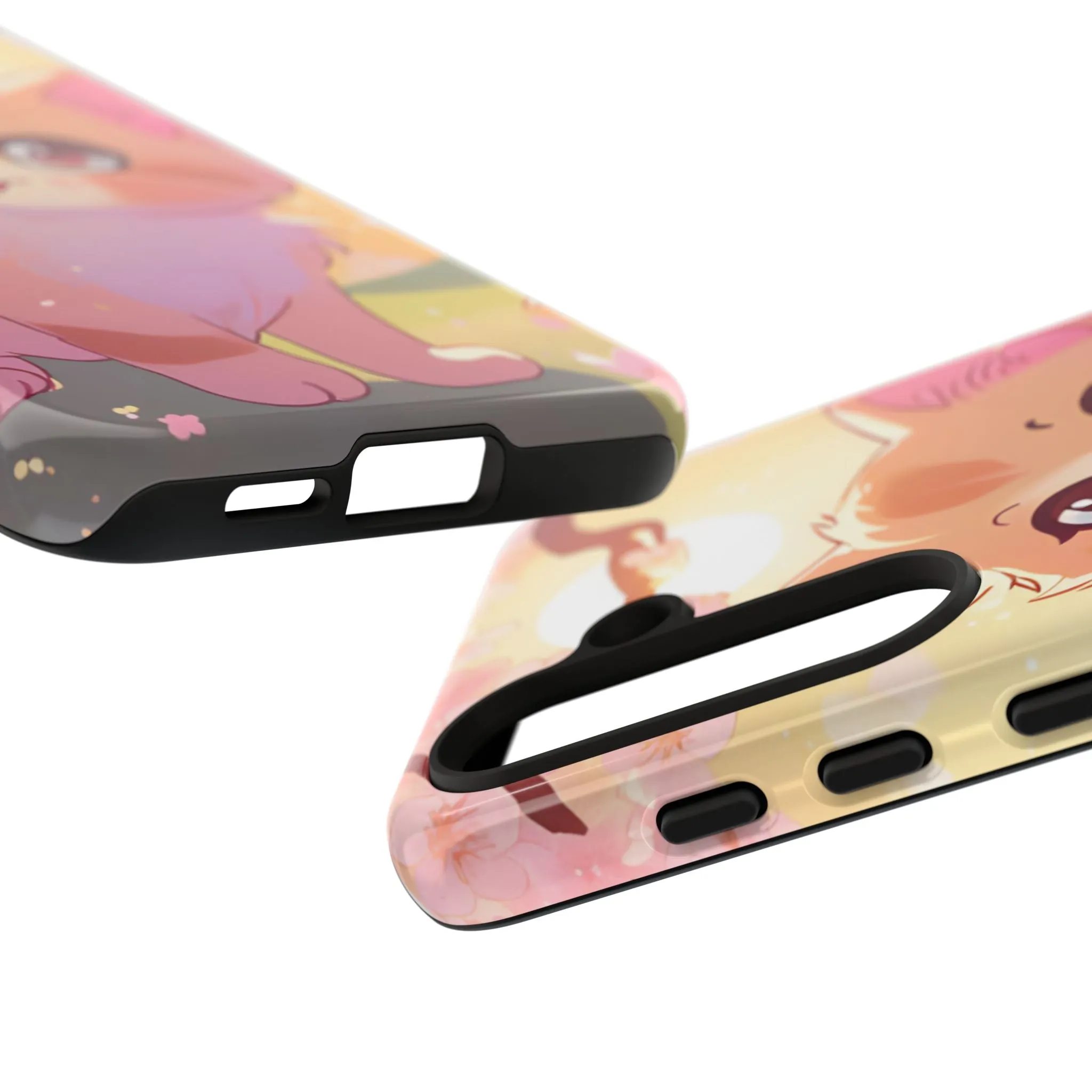 Cute Cat Tough Phone Case - Kawaii Design for Animal Lovers