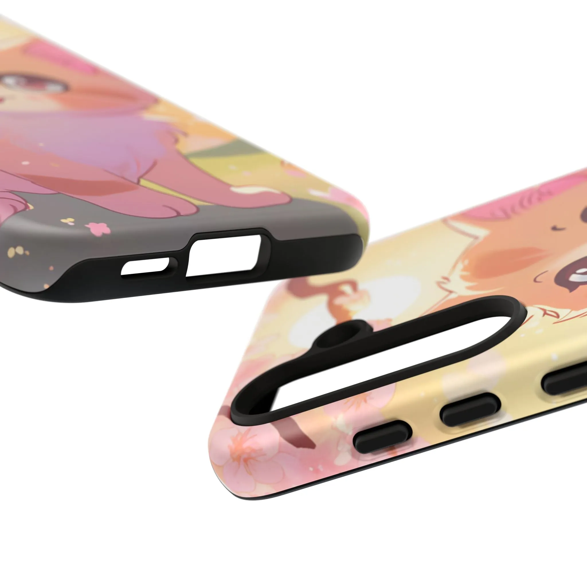 Cute Cat Tough Phone Case - Kawaii Design for Animal Lovers