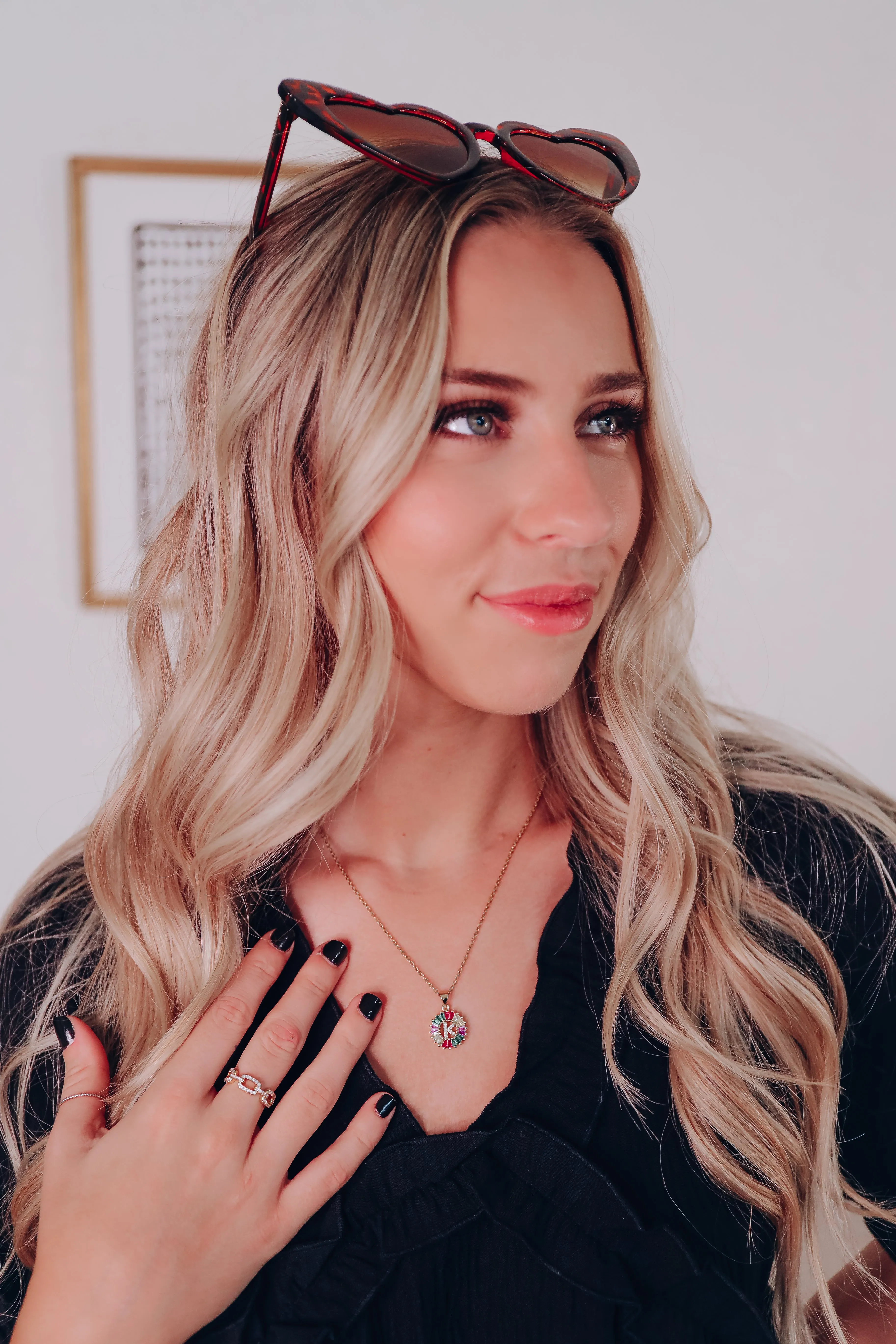 CZ Multi Colored Initial Necklace