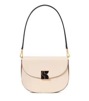 Dakota Colorblocked Medium Saddle Bag Milk Glass Multi