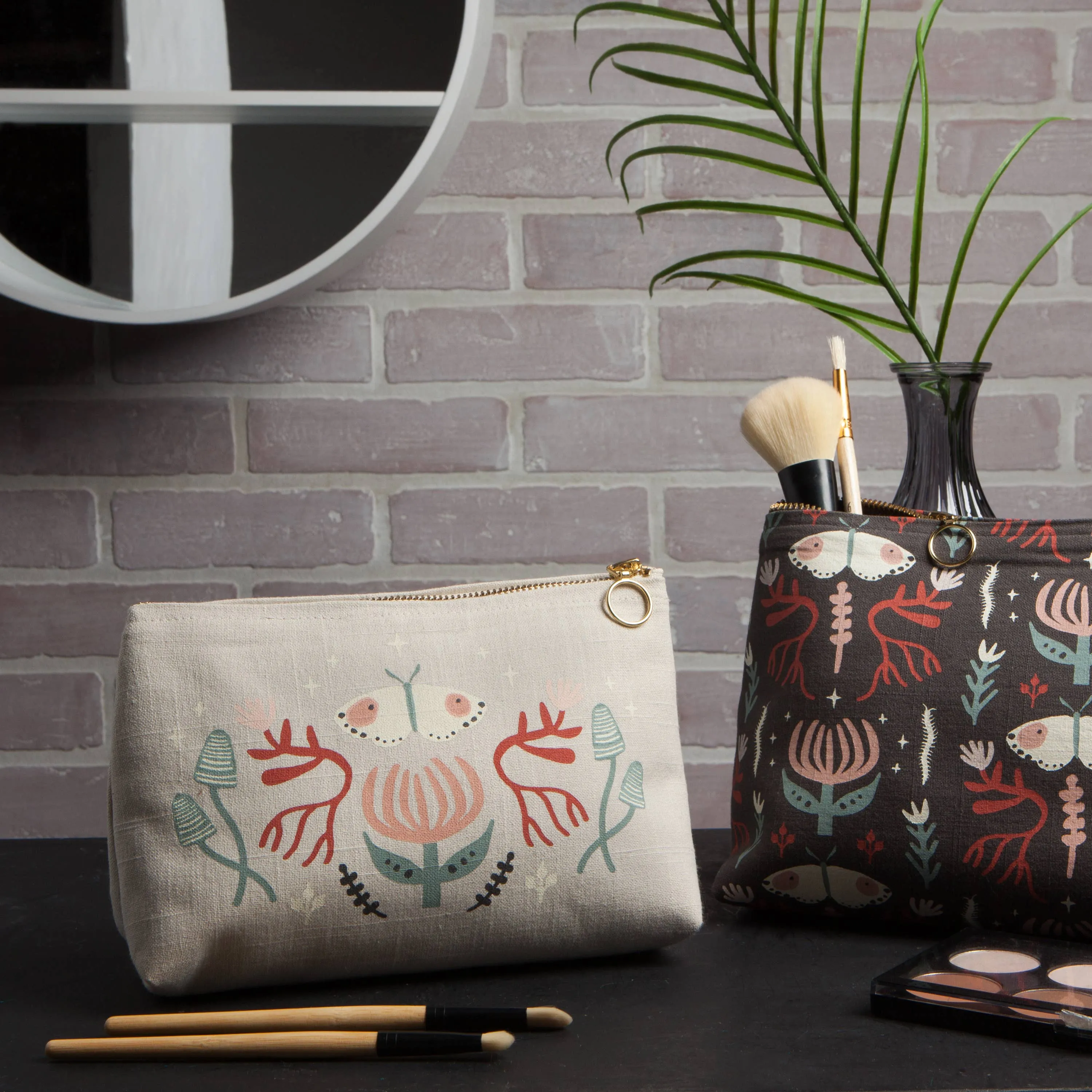 Danica Studio Far And Away Cotton Cosmetic Bag Small