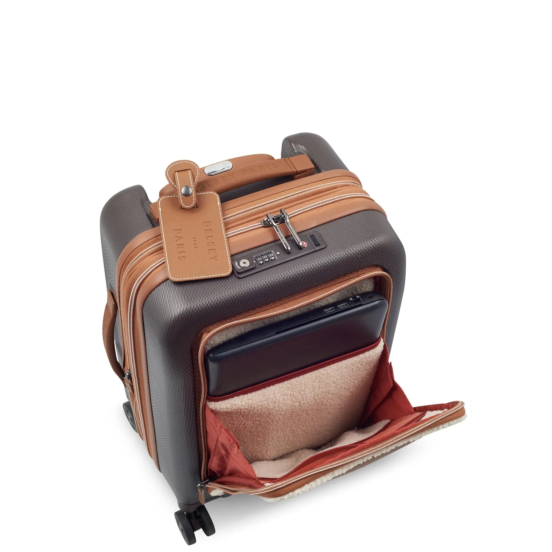 DELSEY CHATELET AIR 2.0 55CM BUSINESS TROLLEY CASE BROWN