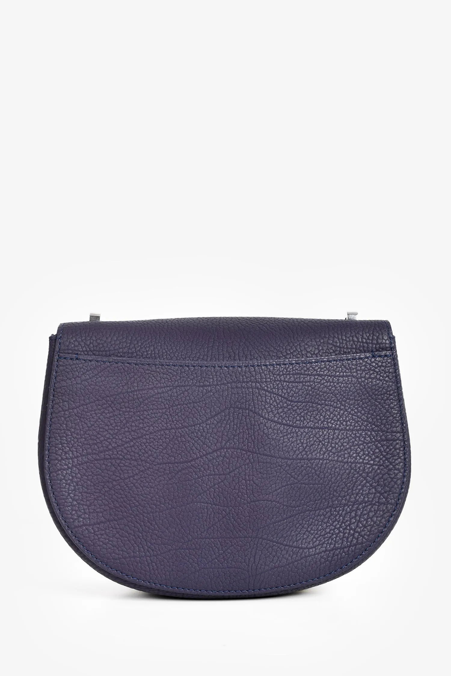 Delvaux Purple/Yellow Leather 'Le Mutin' Mini Saddle Crossbody Bag