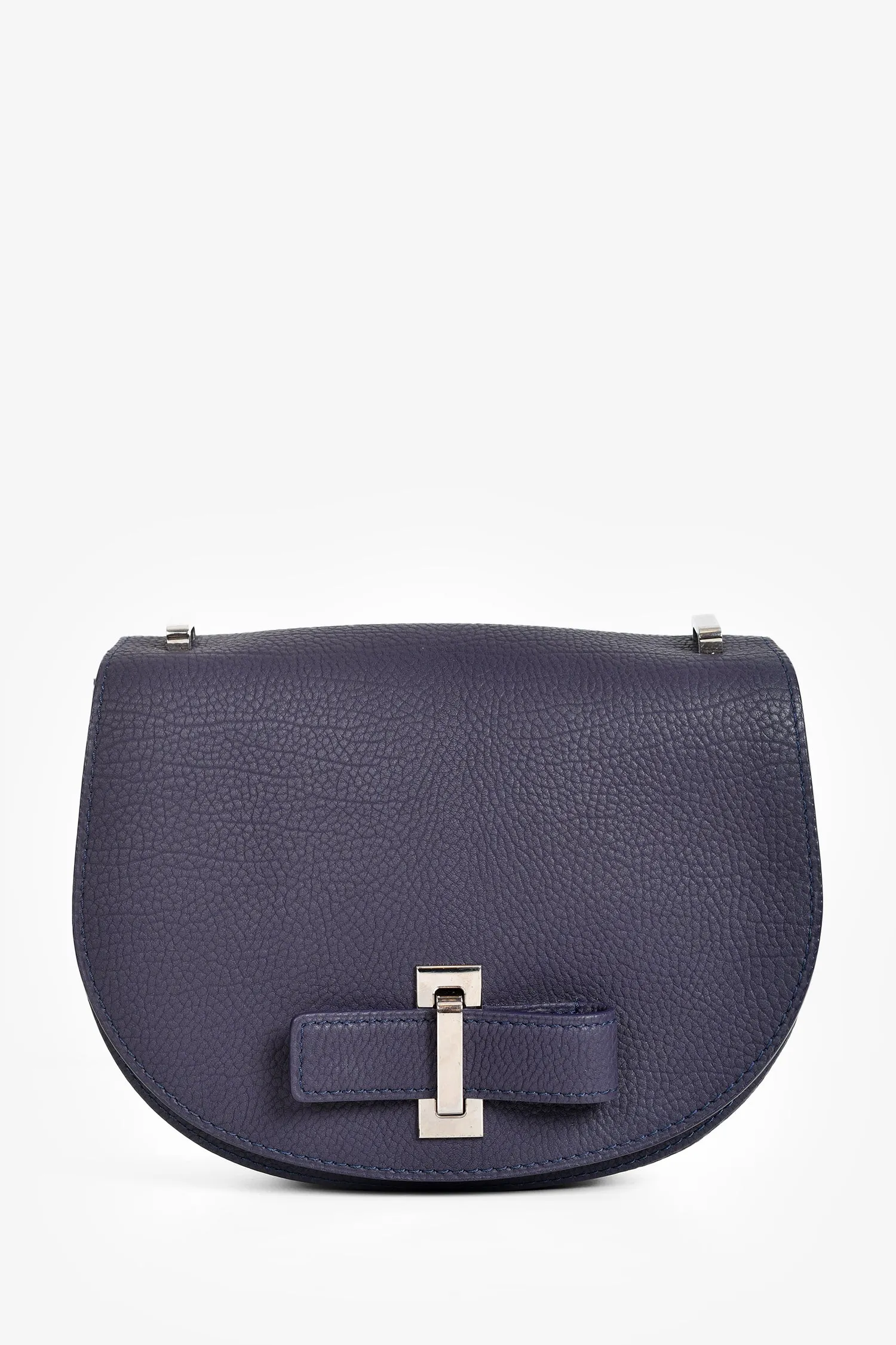 Delvaux Purple/Yellow Leather 'Le Mutin' Mini Saddle Crossbody Bag