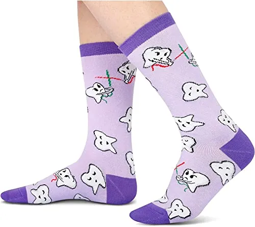 Dentist Socks, Dental Socks, Teeth Socks for Women, Dental School Graduation Gifts, Teeth Gifts, Unique Dental Student Gifts, Dental Assistant Gifts, Dentist Appreciation Gifts