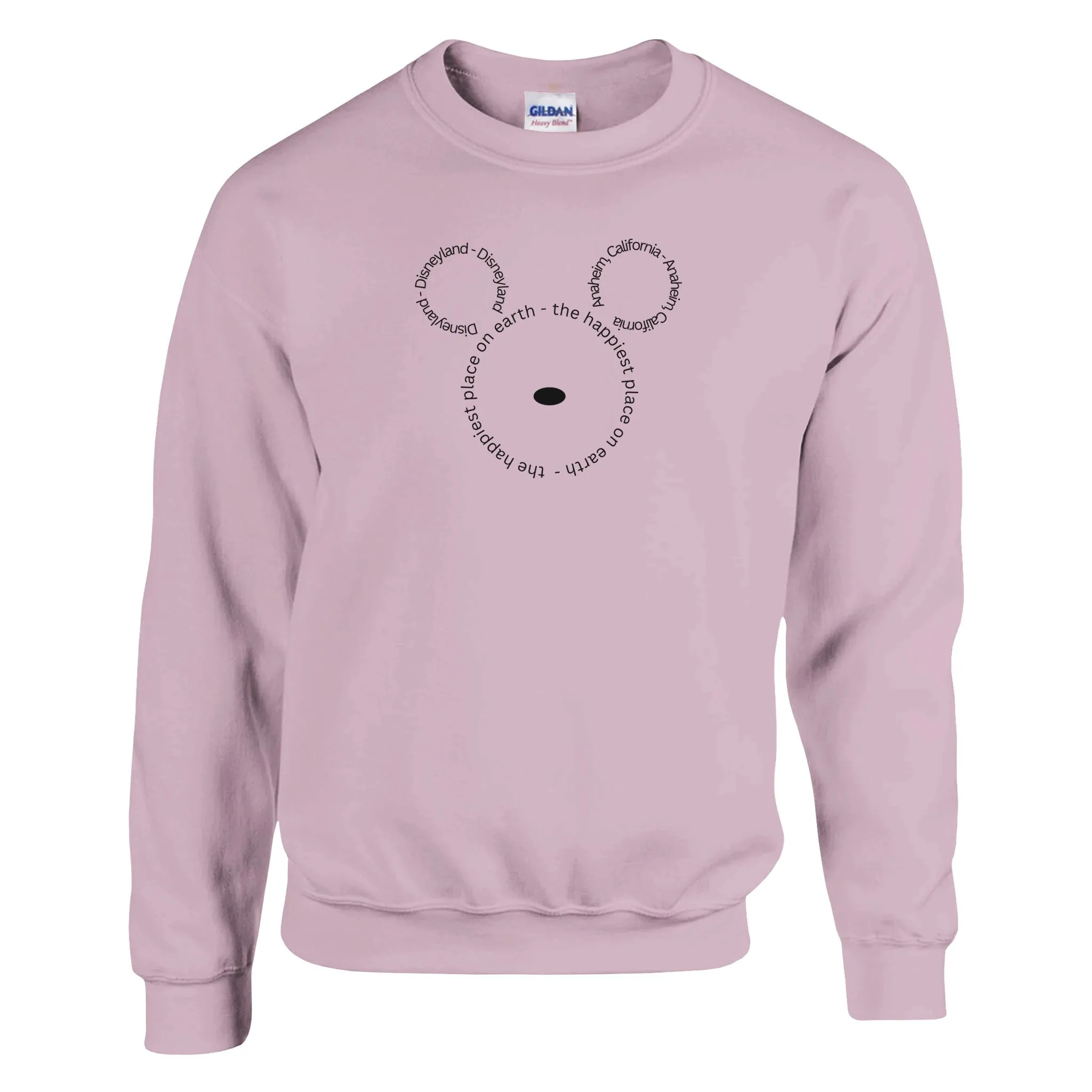 Disneyland, Anaheim, California, The Happiest Place On Earth | Adult Unisex Crewneck Sweatshirt | Gildan® 18000