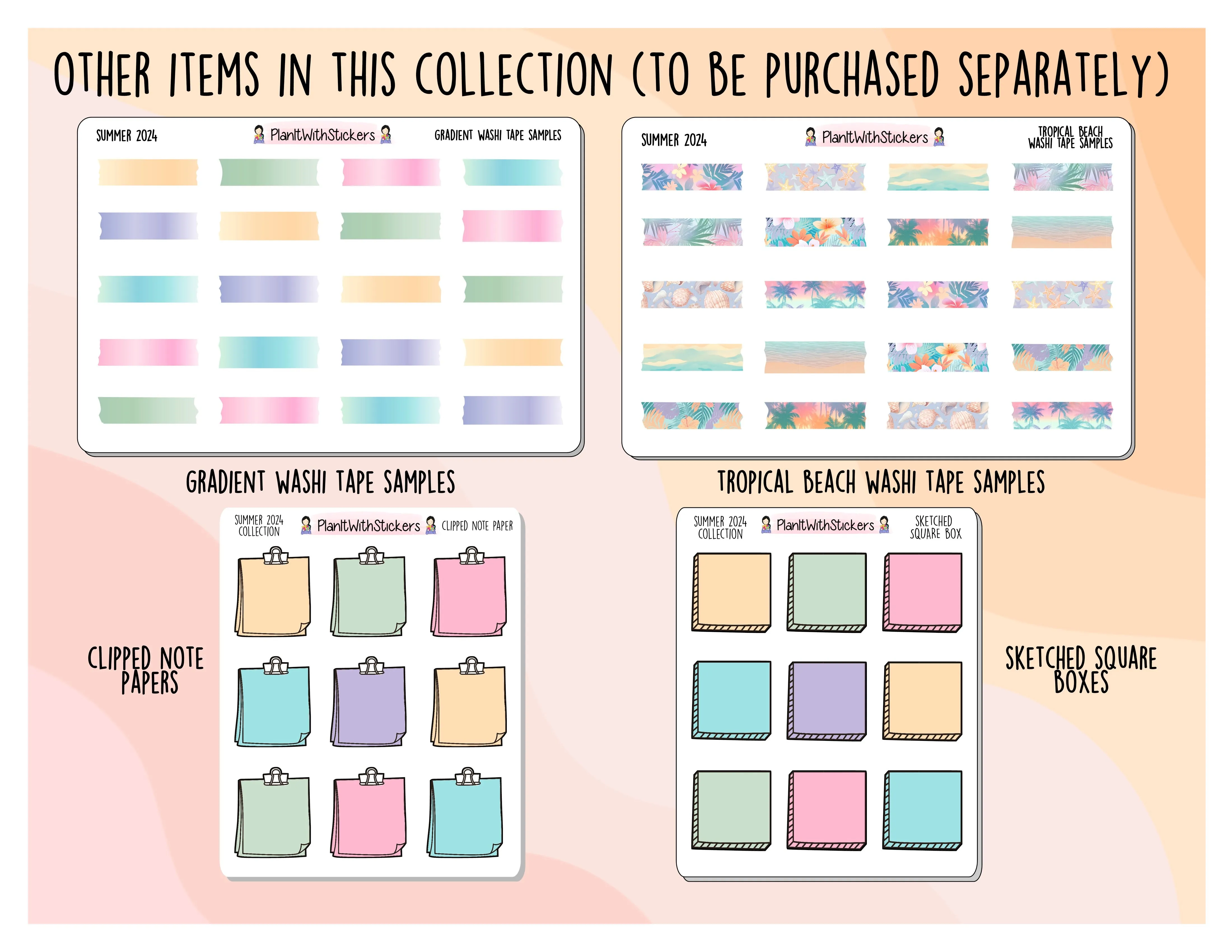 Doodle Scallop Quarter Box - Summer 2024 Colours