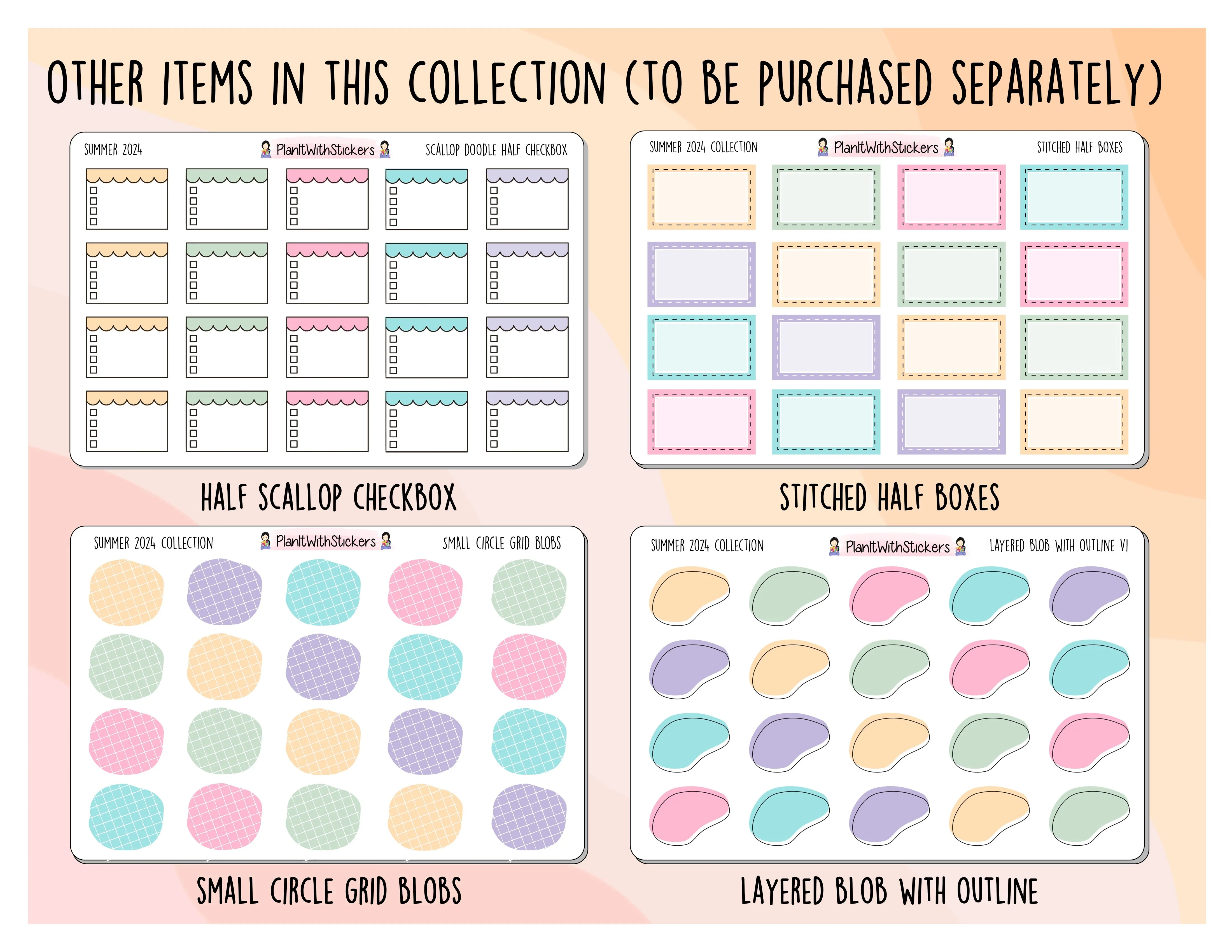 Doodle Scallop Quarter Box - Summer 2024 Colours