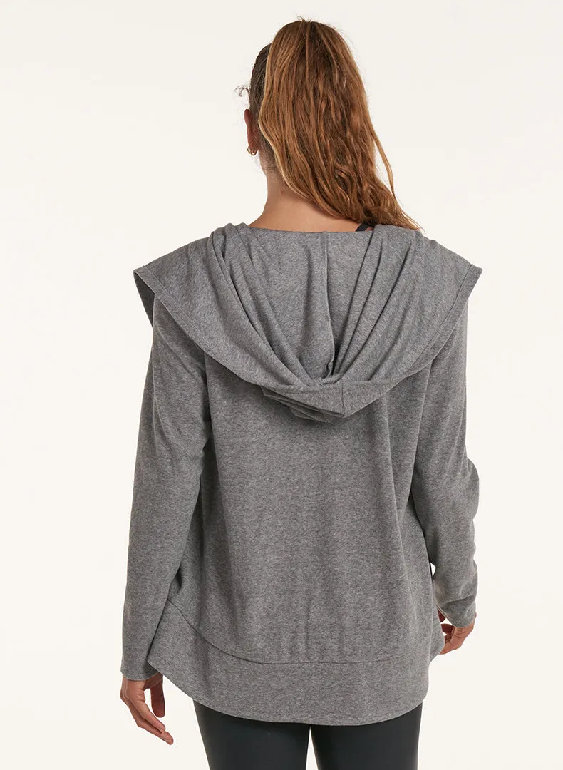 Draped Hood Cardi