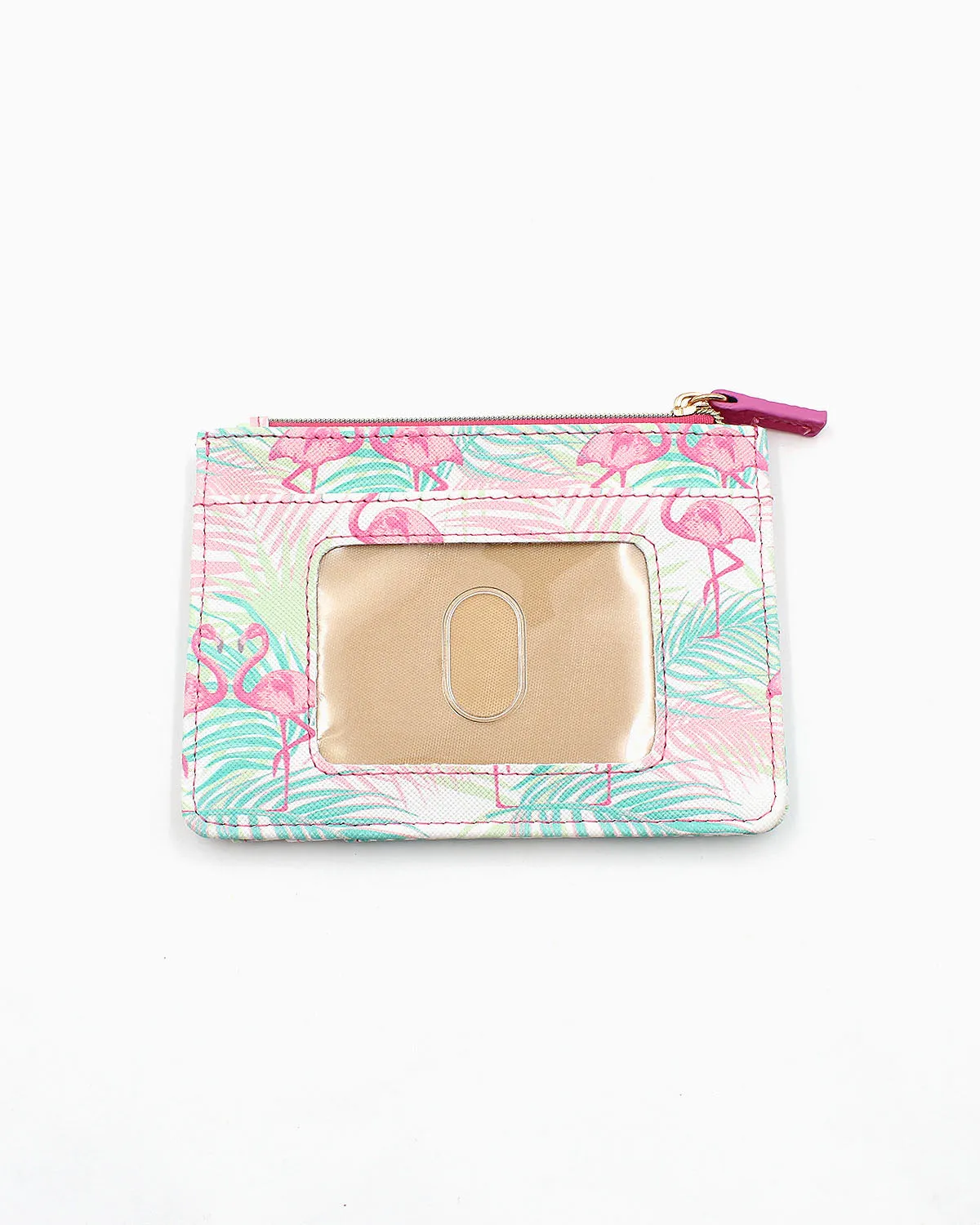 Flamingo Zipper Wallet with Key Clasp Holder