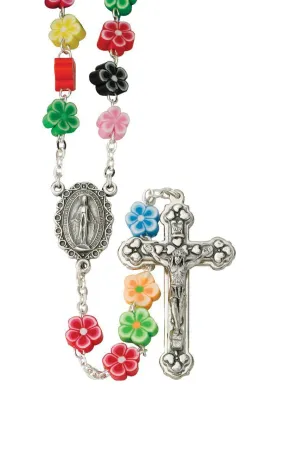 Flower Bead Rosary-WOSR3893JC