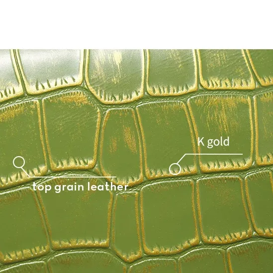 Genuine Leather Shoulder Flap Gold Lock Buckle Clutch Handbag