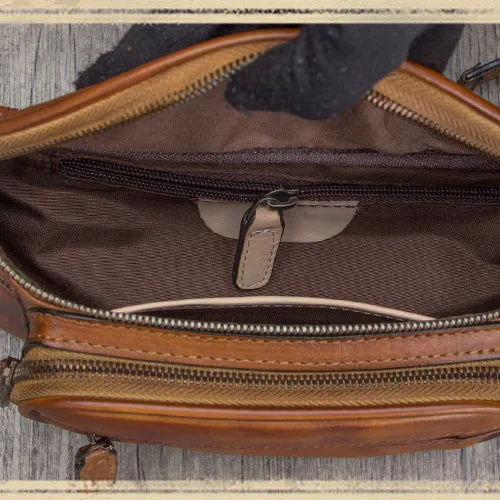 Genuine Leather Waist Bag  Fanny Pack Chest Hip Belt Bags