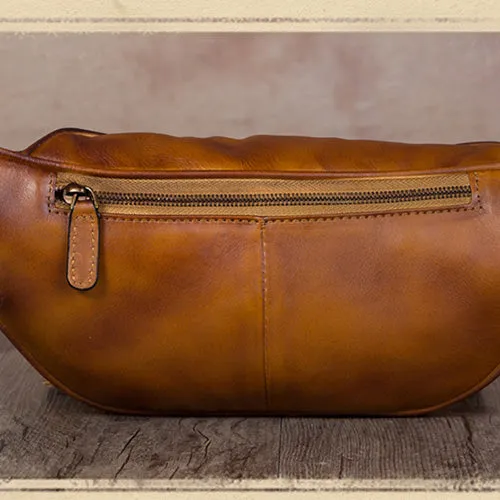 Genuine Leather Waist Bag  Fanny Pack Chest Hip Belt Bags
