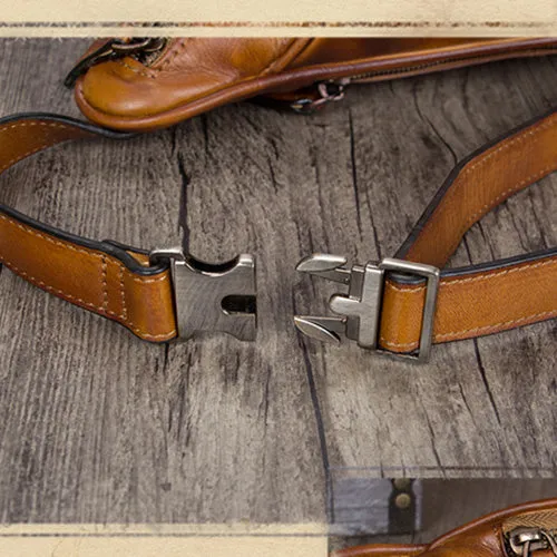 Genuine Leather Waist Bag  Fanny Pack Chest Hip Belt Bags