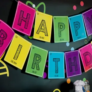 Girls Science Experiment Party Birthday Banner | Mad Scientist Party Sign Pop of Pink
