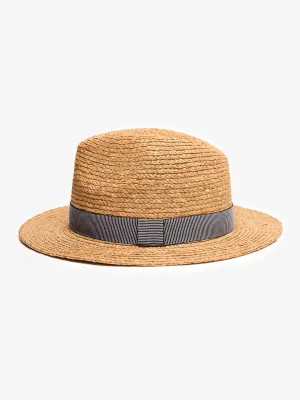 Handmade Curled Brim Jazz Straw Hat