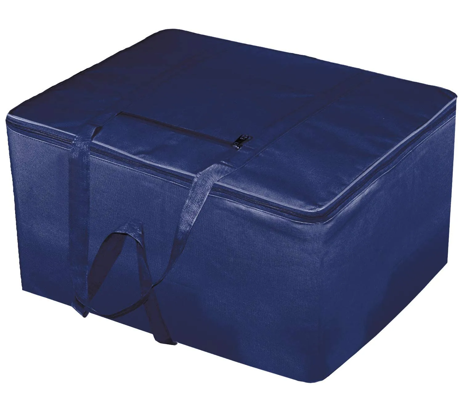 Heart Home Lightweight Foldable Multipurpose Storage bag, Cloth Organiser, Travel Bag With Zippered Closure And Handle (Royal Blue)-HS43HEARTH26648