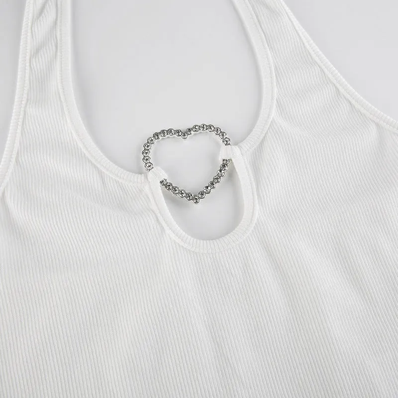 Heart Ring Stylish Halter Top