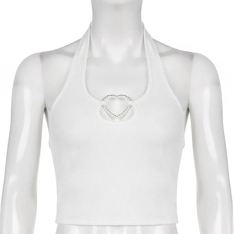 Heart Ring Stylish Halter Top