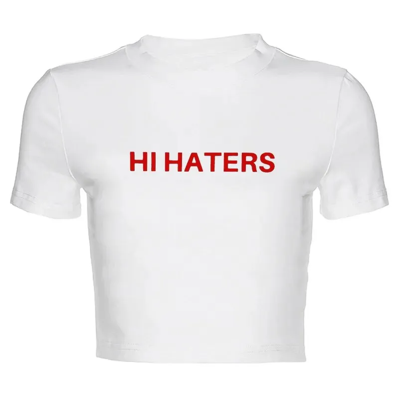 Hi Haters Stylish Letter T-shirt