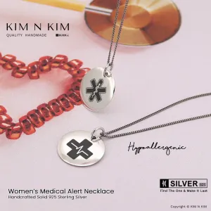 Hypoallergenic Women's Medical Alert Necklace