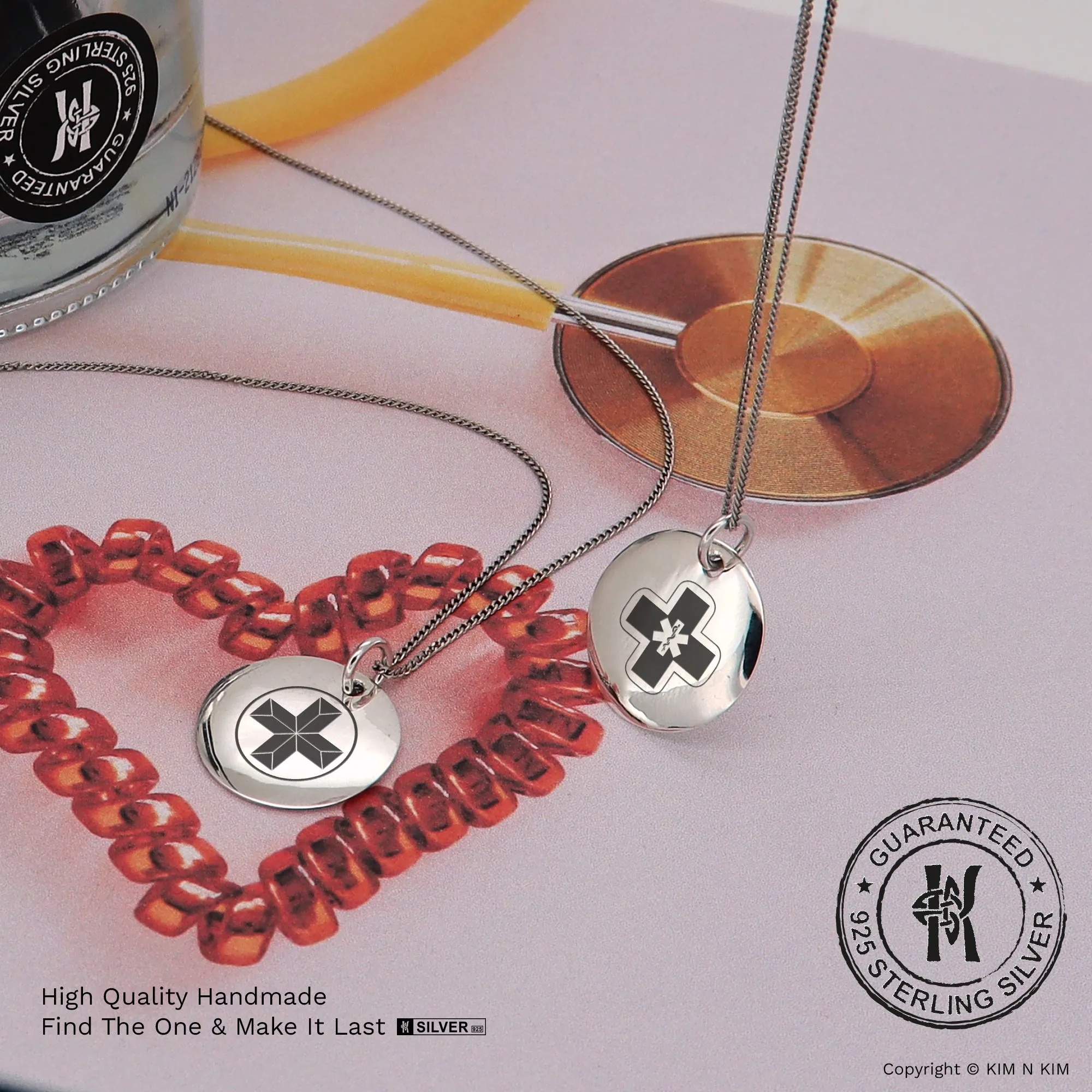 Hypoallergenic Women's Medical Alert Necklace