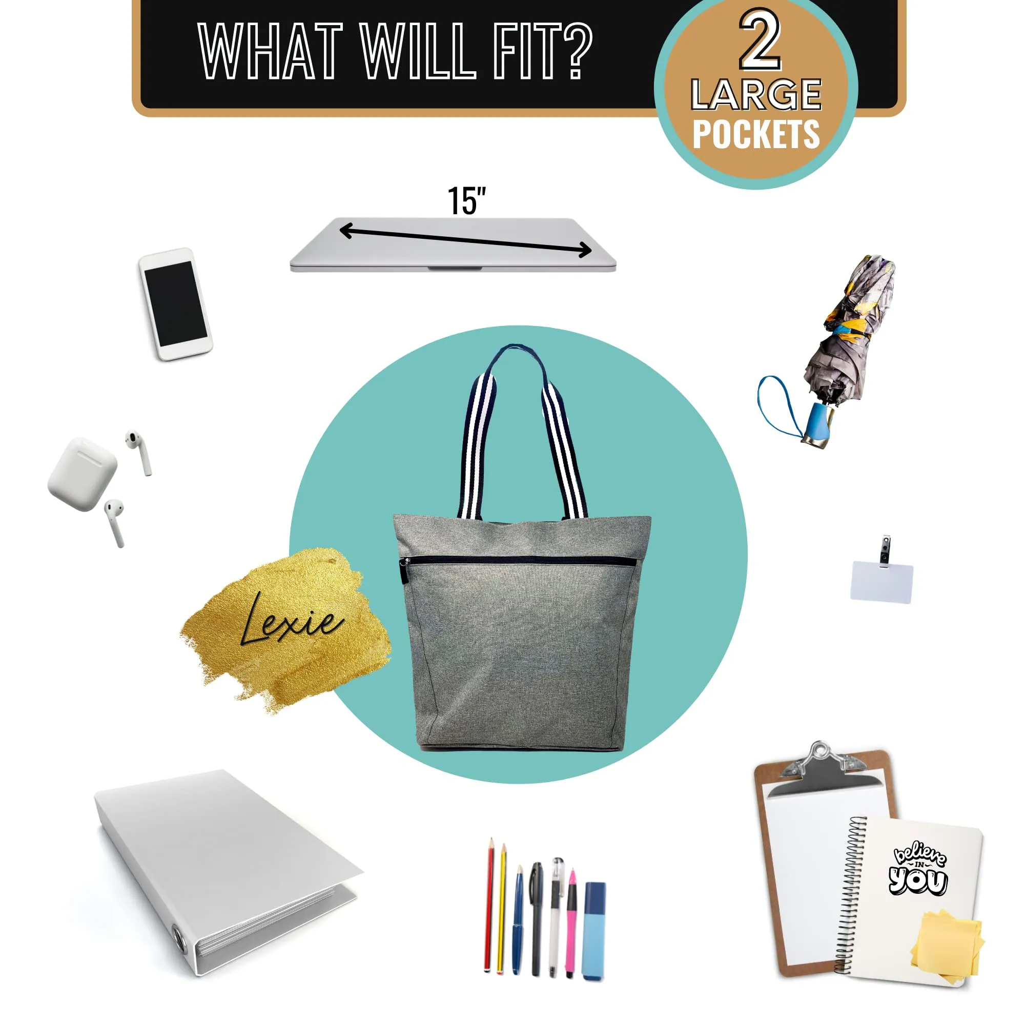 I Will Stab You Teal Lexie Tote Bag for Medical Workers