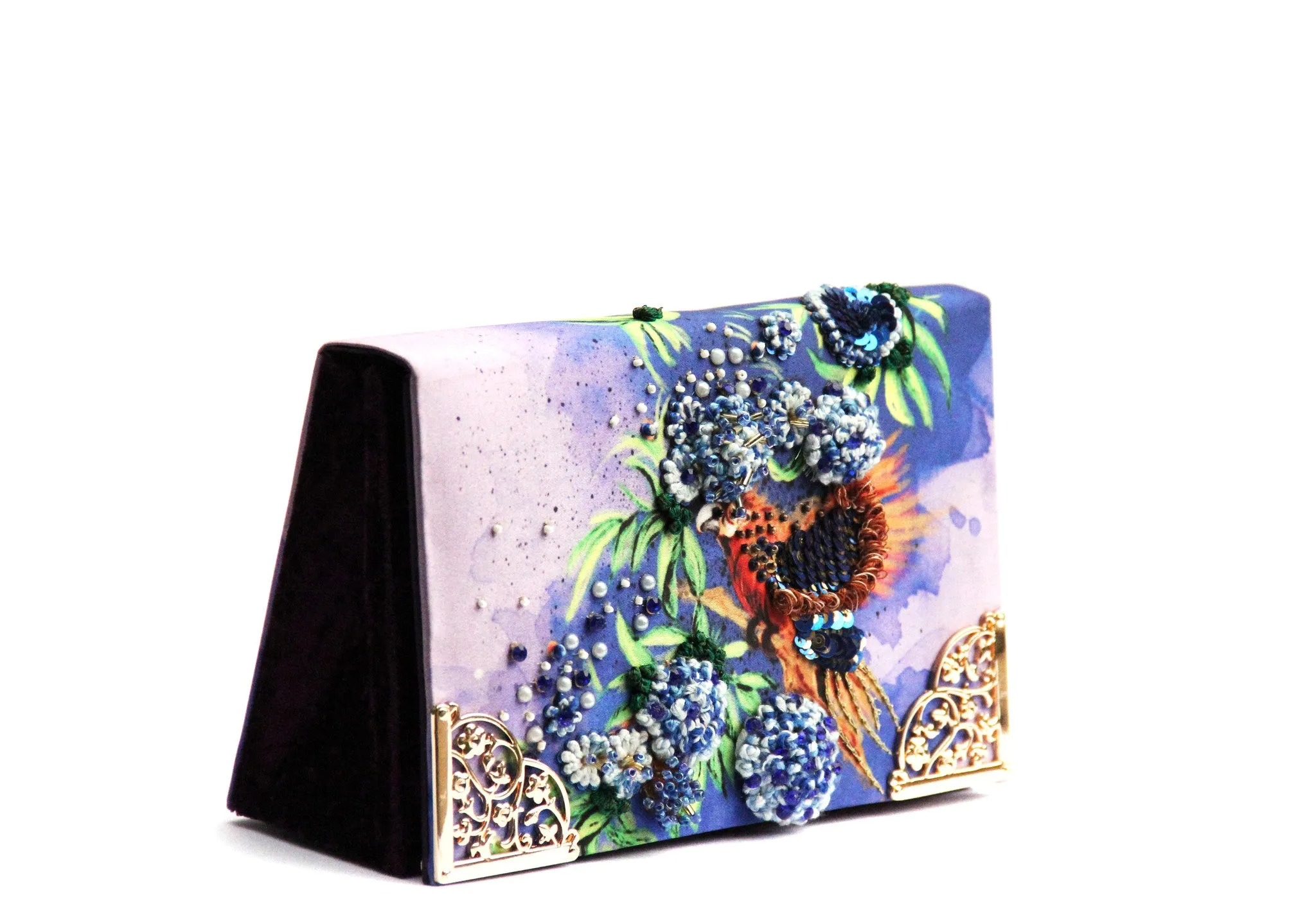 Indigo & Purple Parta Clutch