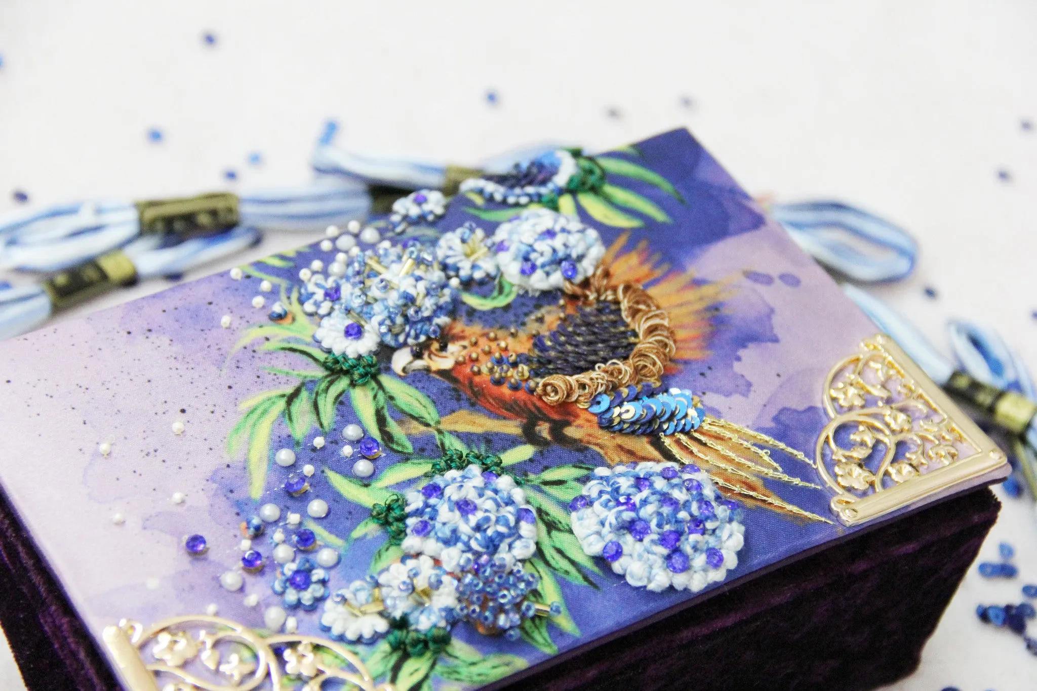 Indigo & Purple Parta Clutch