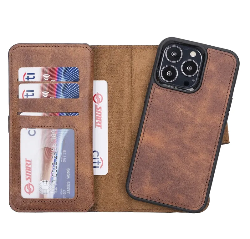 iPhone 13 Pro Leather Dual Wallet Case