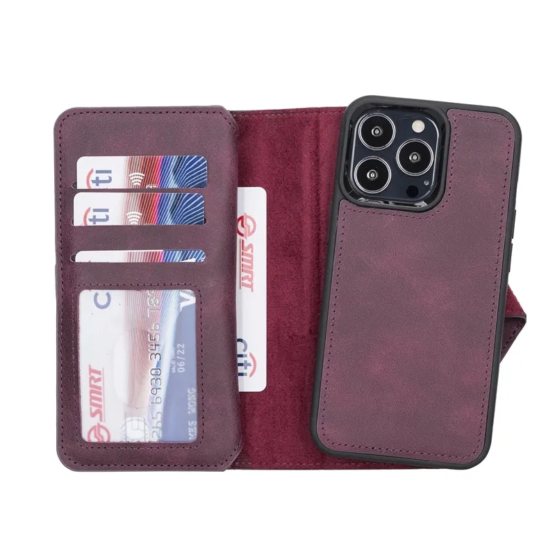 iPhone 13 Pro Leather Dual Wallet Case