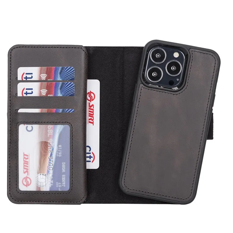 iPhone 13 Pro Leather Dual Wallet Case