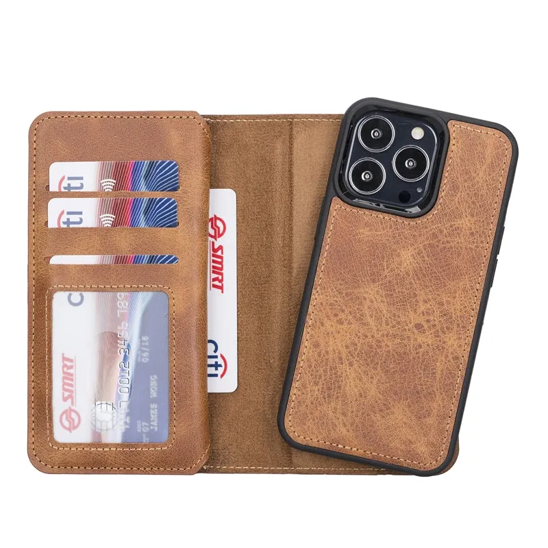 iPhone 13 Pro Leather Dual Wallet Case