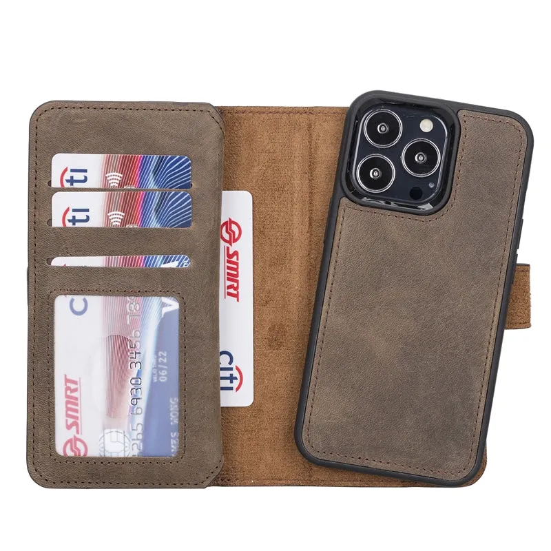 iPhone 13 Pro Leather Dual Wallet Case