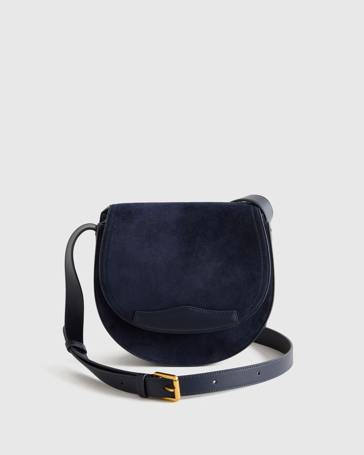Italian Suede Saddle Bag